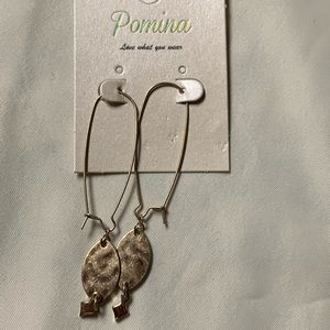 NWT Pomina Dangling Golden color Earrings